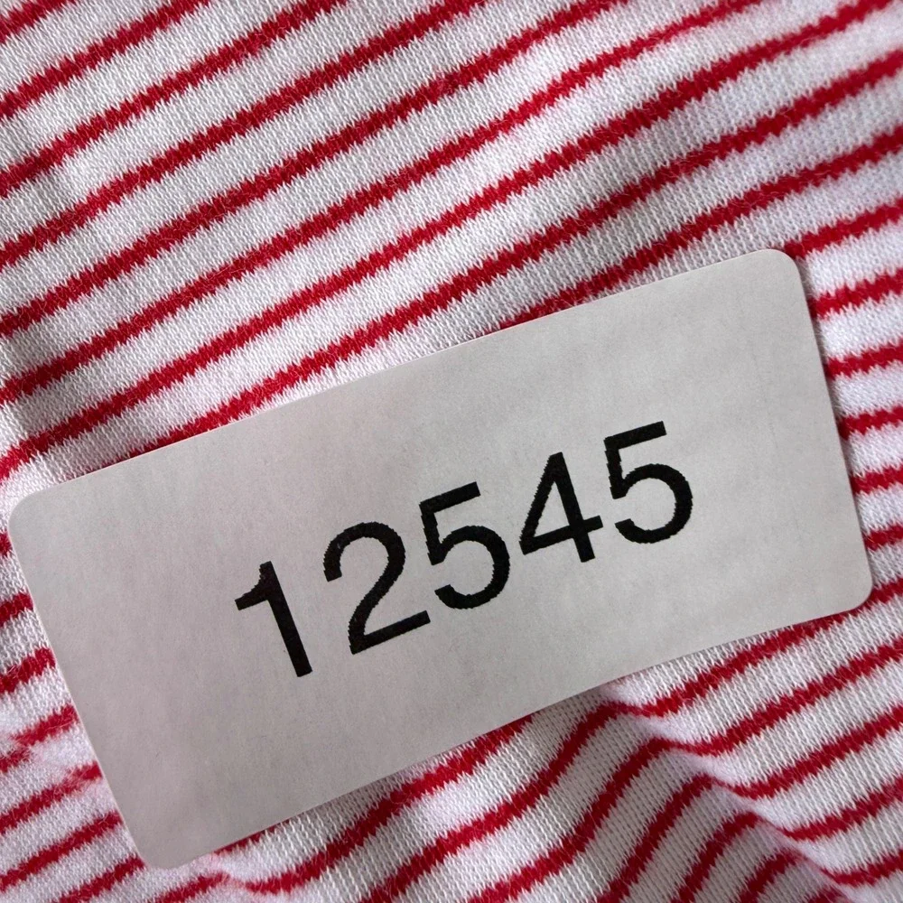 Lake Pajama Set Women XXS Red White Striped Pima Cotton Long Sleeve Loungewear